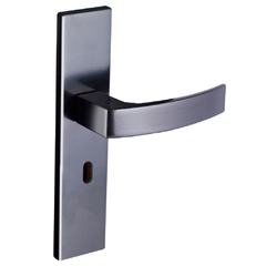 Fechadura interna quadratta curva espelho S40mm preto fosco Aliança