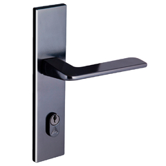 Fechadura entrada ultra line espelho 55mm preto fosco Aliança