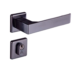 Fechadura Quadratta Reta Roseta Ext S40mm Preto F Aliança