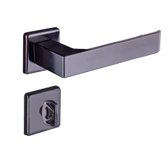 Fechadura Quadratta Reta Roseta Ban S40mm Preto F Aliança