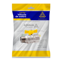 Valvula Esfera para Gás Reto MF Borboleta Amarelo 1/2 - unidade - comprar online
