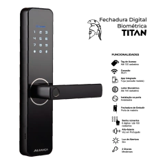 Fechadura Biométrica Digital Titan Aliança
