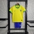Camisa + Shorts Infantil Seleção Brasileira - Amarela