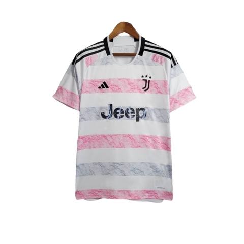 Camisa Juventus ii 23/24 - Torcedor Adidas Masculina - Branca e Rosa