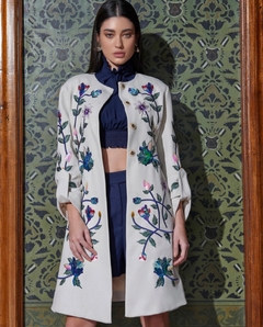 Blazer linho bordado Anne Fernandes