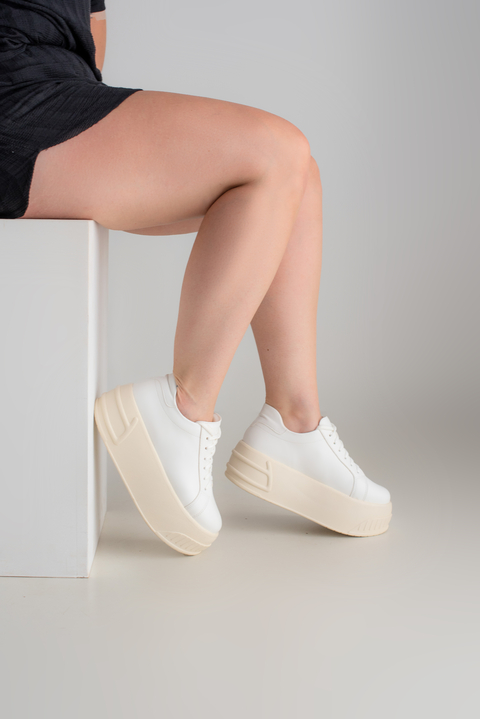 Tênis Flatform Bianca Off White - Salto do Alto - comprar online