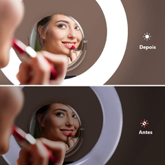 Ring Light Iluminador Portátil com Tripé Vídeos Youtuber Live 10 Pol 2 Metros - Presente Mais Você