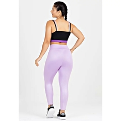 Conjunto Feminino Fitness Metamorfose Cropped Alcinha Cruzada + Calça Legging Lilás - Presente Mais Você