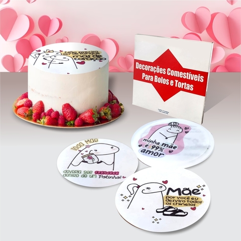 DISCO DECORATIVO COMESTÍVEL - MÃES FLORK C/12UN