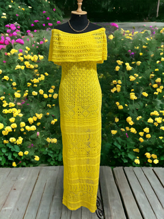 Vestido longo tricô - Moda Circular da vê