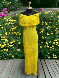 Vestido longo tricô