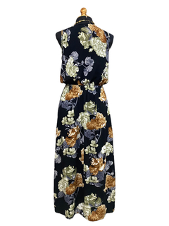 Vestido estampado preto - loja online