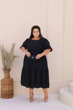 VESTIDO MIDI CAMILA M/C TECIDO DUNAS SEM ELASTANO VESTE DO 50 AO 60 na internet