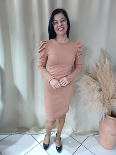 VESTIDO TRICOT JULIANA MIDI MANGA LONGA PRINCESA