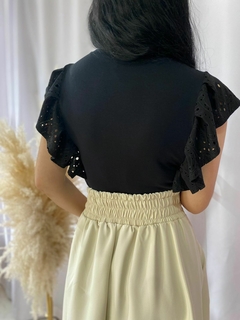 camiseta Fem leão manga broderie na internet