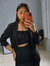 Blazer Cropped Preto - comprar online
