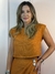 Conjunto blusa e saia MIDI botões em poliester - comprar online