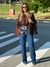 Calça jeans reta barra larga - comprar online