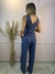 Blusa prega lateral risca de giz na internet