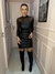 Vestido Inês em couro sintético det tule - comprar online