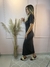 Vestido mídi canelado fenda frontal - comprar online
