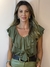 Blusa decote V suede babados - comprar online