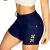 Bermuda Short Jeans Feminino Cós Alto Meia Coxa Detalhe em Ilhós com Lycra - loja online