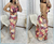 Vestido longo transpassado nas costas