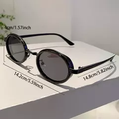 Óculos Retrô Punk Metal - Design Futurista Oval na internet