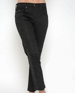 Pantalón recto lentejuelas negro - comprar online