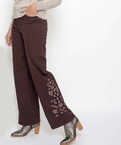 Pantalón ancho flores - tienda online