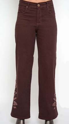 Pantalón ancho flores - Feito a Mão