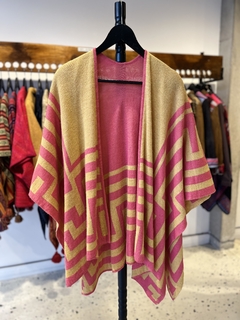 Ruana reversible rosa - comprar online