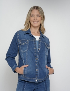Campera tachas azul