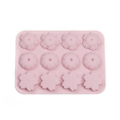 MOLDE DE SILICONA PLANCHA HOJAS 12 FORMAS