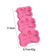 MOLDE SILICONA 3 FORMA DE HUESO