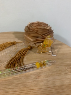 Kit Luxo Orquídea (Chaveiro, caneta e marcador G) - comprar online