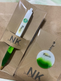 Kit Chaveiro redondinho + Caneta