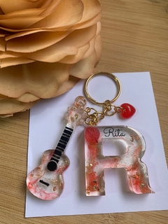 Chaveiro duplo Violão/Guitarra + Letra + Mini ping - loja online