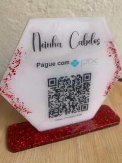 Placa pix com rosa difusora