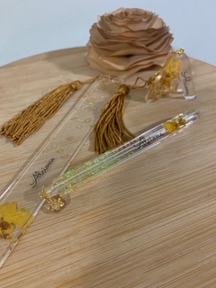 Kit Luxo Orquídea (Chaveiro, caneta e marcador G) na internet