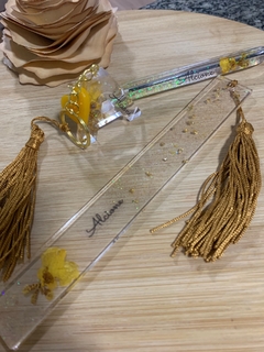 Kit Luxo Orquídea (Chaveiro, caneta e marcador G)