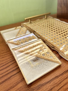 Kit Palhinha Creme com Dourado
