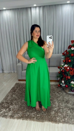 Vestido Isis em Crepe - Verde - comprar online