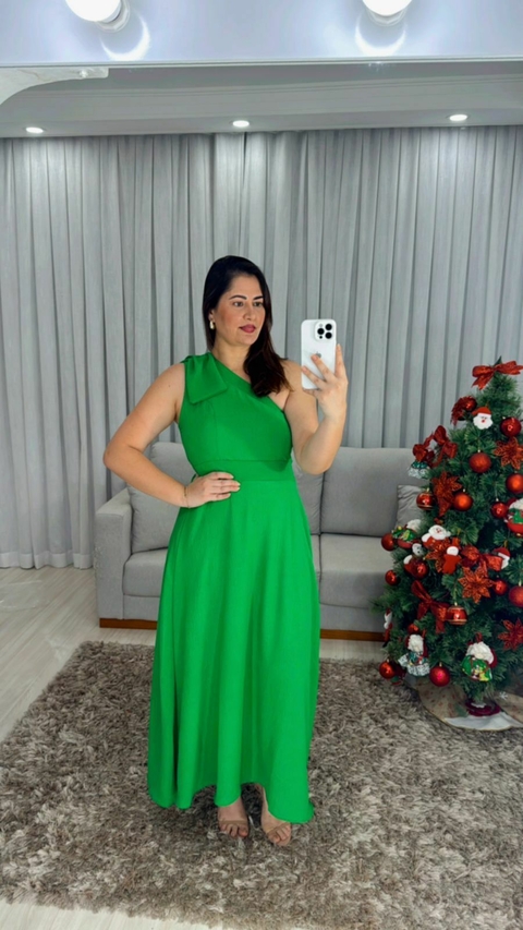 Vestido Isis em Crepe - Verde
