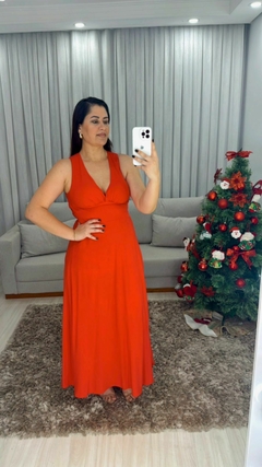 Vestido Michelle em Viscolinho - Vermelho - comprar online