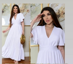 Vestido Camilla em Viscolinho - Branco - comprar online