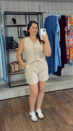 Conjunto Lais em Alfaiataria Marant - Bege - Elis Alves Boutique