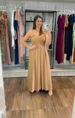 Vestido Priscila em Viscose Sarjado - Cappuccino - comprar online