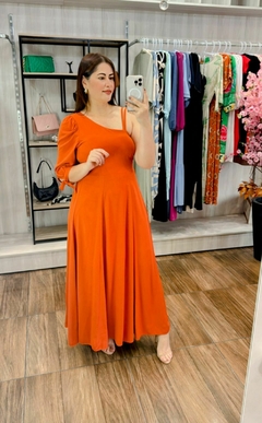 Vestido Selina em Sensorial - Terracota - comprar online